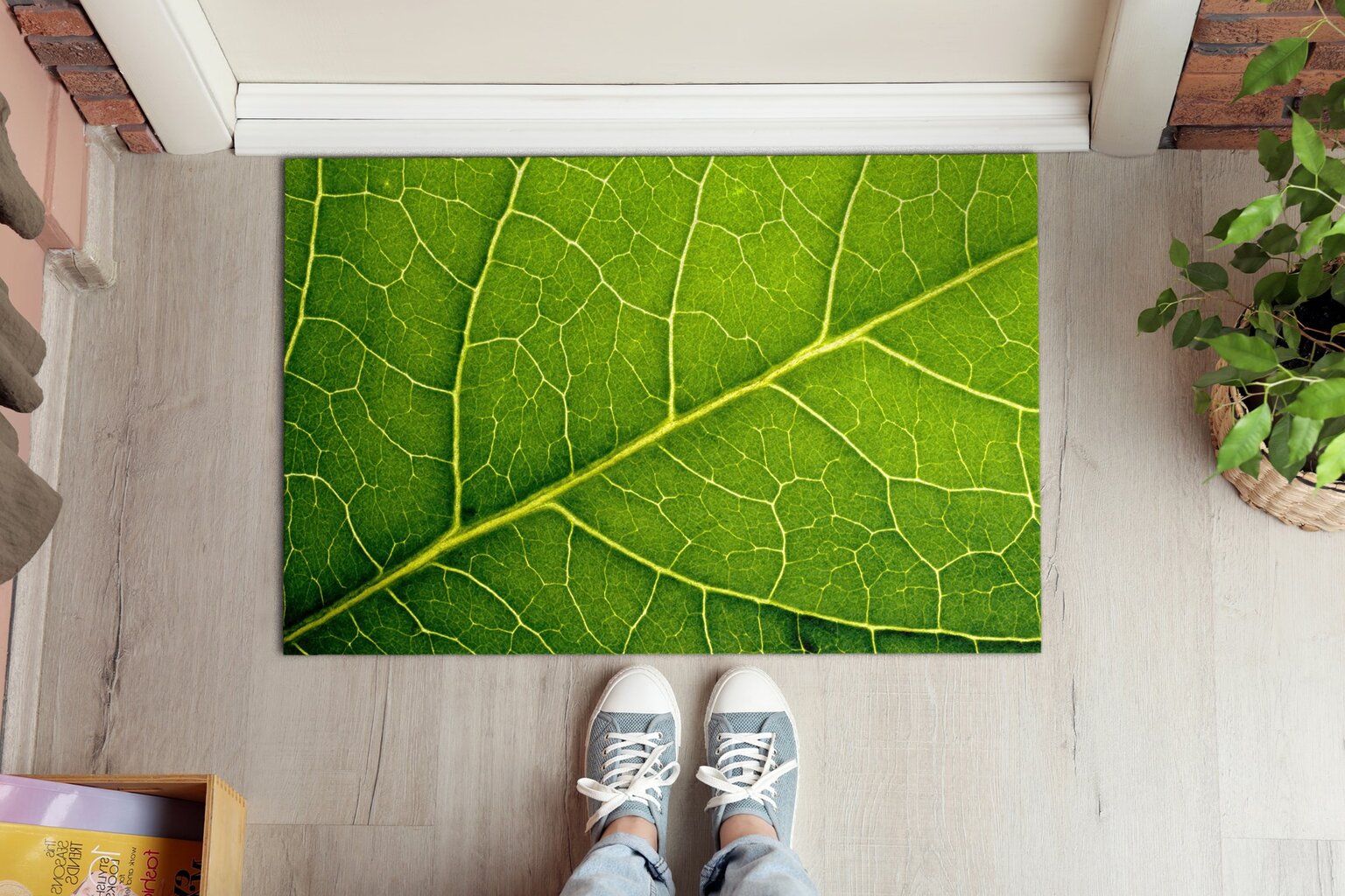 Durų kilimėlis Lapas 90x60 cm kaina ir informacija | Durų kilimėliai | pigu.lt