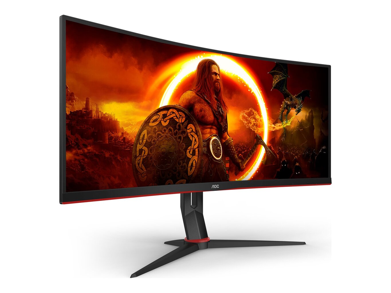 AOC CU34G2XP/BK 34inch 3440x1440 VA kaina ir informacija | Monitoriai | pigu.lt