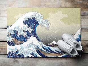 Durų kilimėlis Kanagawa Didžioji Banga 90x60 cm цена и информация | Придверные коврики | pigu.lt