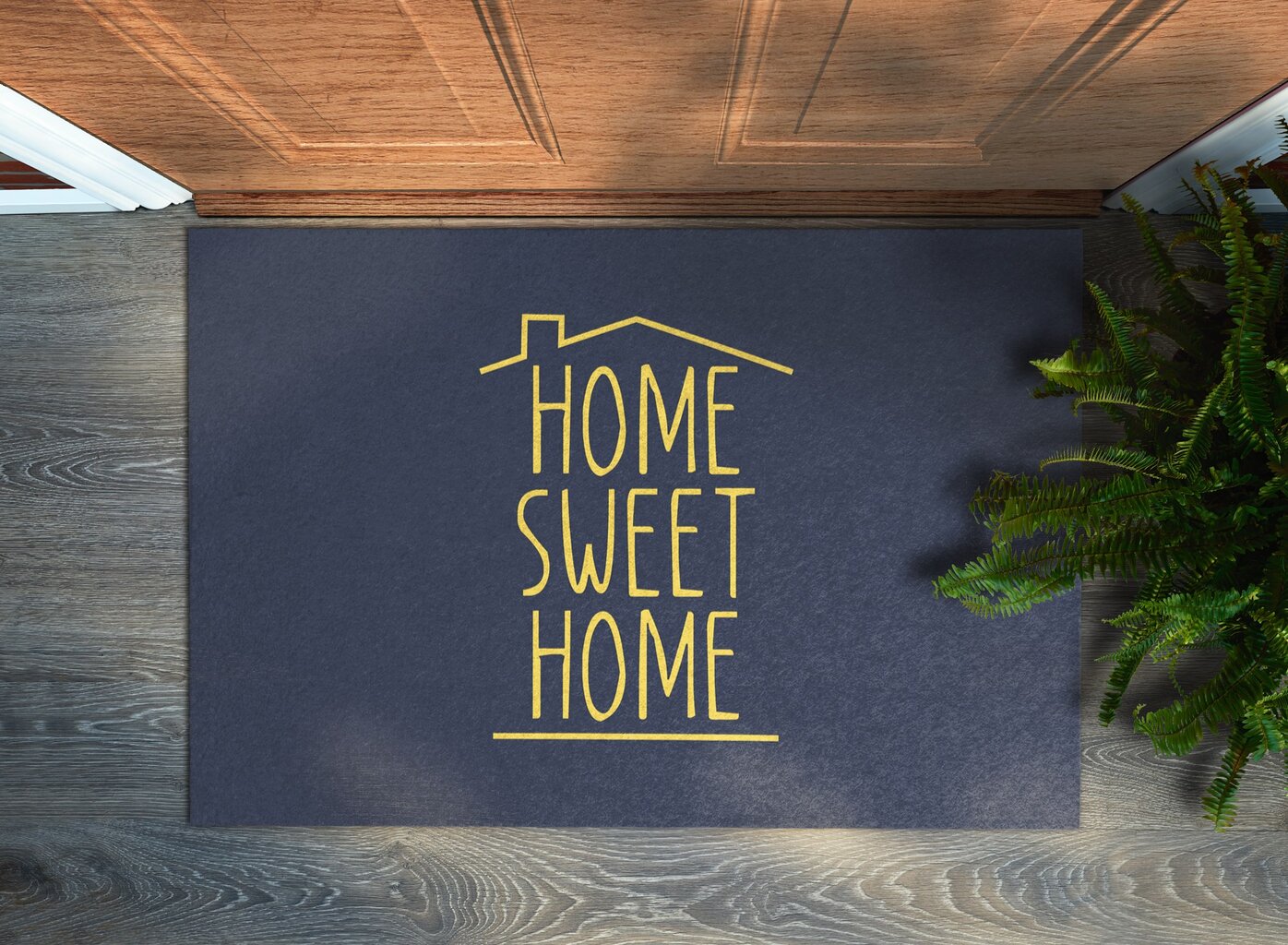 Durų kilimėlis Home Sweet Home 90x60 cm kaina ir informacija | Durų kilimėliai | pigu.lt