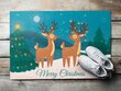 Durų kilimėlis Kalėdinis Šiaurės Elniai 90x60 cm kaina ir informacija | Durų kilimėliai | pigu.lt