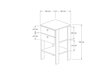 Naktinis staliukas Asir, 44x75x44 cm, baltas цена и информация | Spintelės prie lovos | pigu.lt