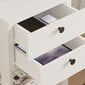 Naktinis staliukas Asir, 44x75x44 cm, baltas kaina ir informacija | Spintelės prie lovos | pigu.lt