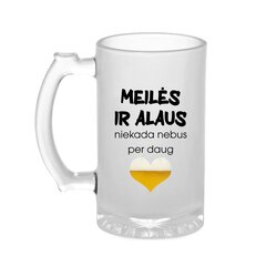 Bokalas Meilės ir alaus niekada nebus per daug, 500ml kaina ir informacija | Originalūs puodeliai | pigu.lt