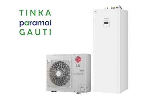 Šilumos siurblys oras-vanduo lg therma v, split iwt, 5.5 kw ø1 su integruotu 200 l vandens šildytuvu hn0913t.nk0 kaina ir informacija | Kondicionieriai, šilumos siurbliai, rekuperatoriai | pigu.lt