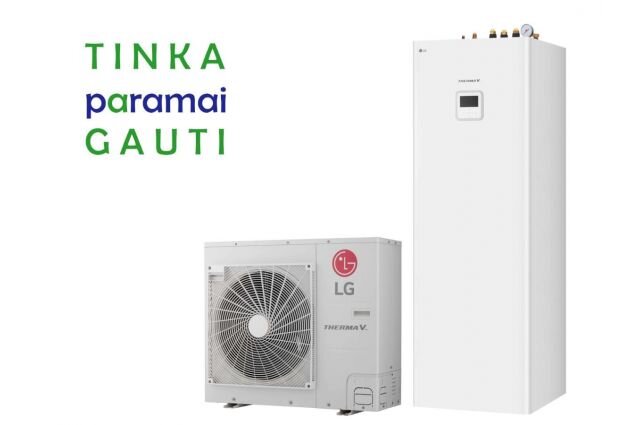 Šilumos siurblys oras-vanduo lg therma v, split iwt, 5.5 kw ø1 su integruotu 200 l vandens šildytuvu hn0913t.nk0 kaina ir informacija | Kondicionieriai, šilumos siurbliai, rekuperatoriai | pigu.lt