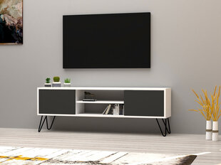 TV staliukas Asir, 140x50x30 cm, pilkas/baltas kaina ir informacija | TV staliukai | pigu.lt
