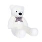 Pliušinis meškinas Makosas White Teddy, 120 cm, baltas kaina ir informacija | Minkšti (pliušiniai) žaislai | pigu.lt