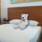 Pliušinis meškinas Makosas White Teddy, 120 cm, baltas kaina ir informacija | Minkšti (pliušiniai) žaislai | pigu.lt