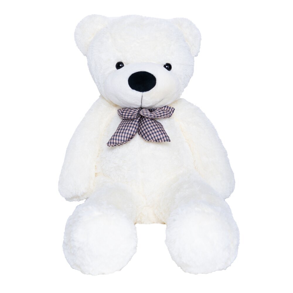 Pliušinis meškinas Makosas White Teddy, 120 cm, baltas kaina ir informacija | Minkšti (pliušiniai) žaislai | pigu.lt