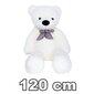 Pliušinis meškinas Makosas White Teddy, 120 cm, baltas kaina ir informacija | Minkšti (pliušiniai) žaislai | pigu.lt