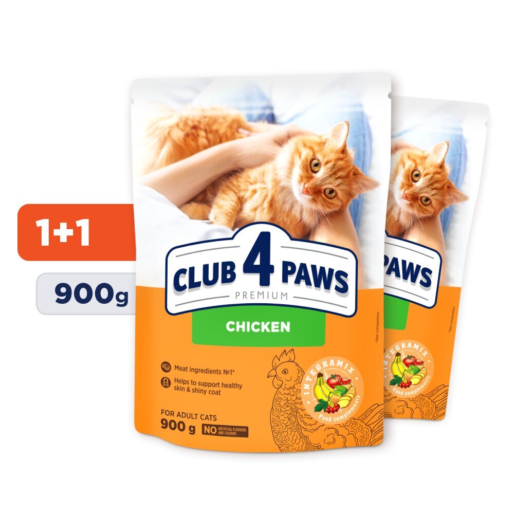 Club 4 Paws Premium katėms su vištiena, 1.8 kg kaina ir informacija | Sausas maistas katėms | pigu.lt