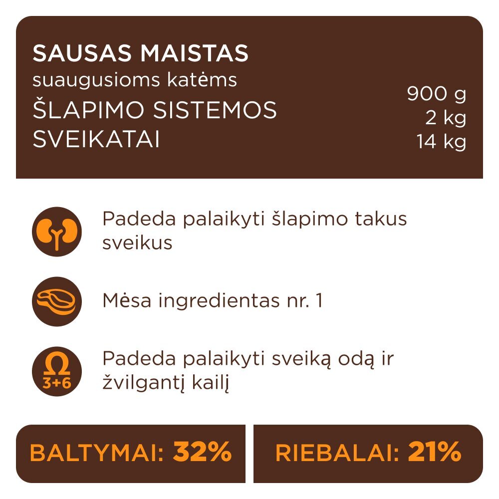 Club 4 Paws Premium katėms šlapimo sveikatos sistemai Urinary health, 1,8 kg цена и информация | Sausas maistas katėms | pigu.lt