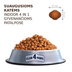 Club 4 Paws Premium suaugusioms naminėms katėms Indoor 4 in 1, 1.8 kg kaina ir informacija | Sausas maistas katėms | pigu.lt