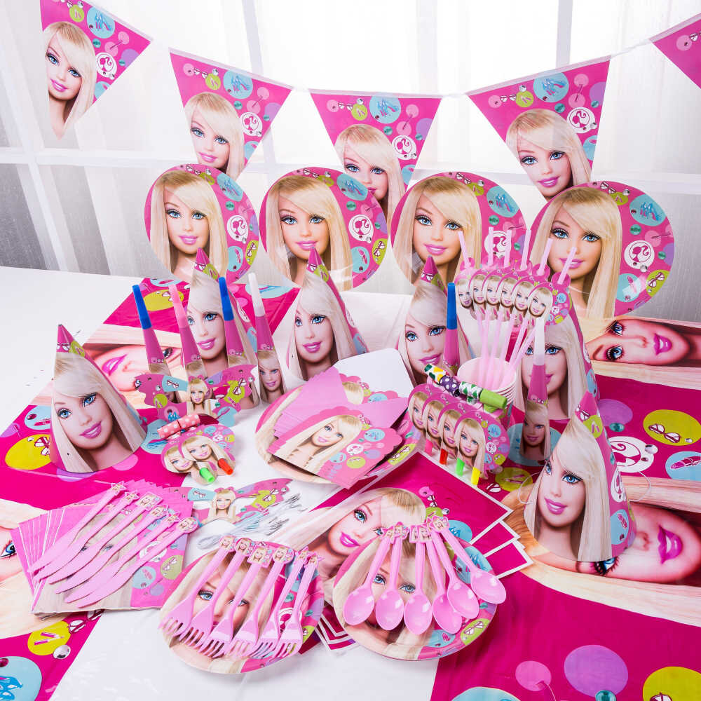 Vienkartiniai puodeliai Barbie, 10 vnt. цена и информация | Vienkartiniai indai šventėms | pigu.lt