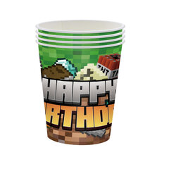 Vienkartiniai puodeliai Minecraft ,10 vnt. kaina ir informacija | Vienkartiniai indai šventėms | pigu.lt