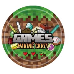 Vienkartinės lėkštutės Minecraft 23cm, 10 vnt. kaina ir informacija | Vienkartiniai indai šventėms | pigu.lt