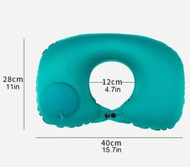 Подушка для путешествий на шею с пряжкой, синяя цена и информация | Аксессуары для автокресел | pigu.lt