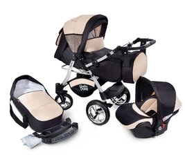 Детская коляска 3 в 1 Urbano Travel System, чёрная / бежевая цена и информация | Тележка | pigu.lt