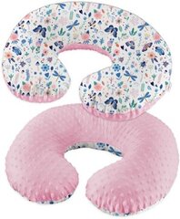 Maitinimo pagalvė su nuimamu užvalkalu Babymam, rožinė kaina ir informacija | Maitinimo pagalvės | pigu.lt