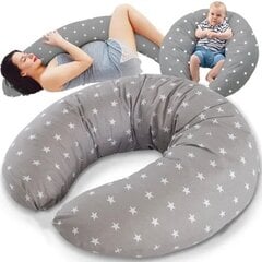 Nėščiųjų pagalvė miegui ir maitinimui Rogal XXL, 160 cm, grey kaina ir informacija | Maitinimo pagalvės | pigu.lt