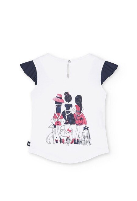 Marškinėliai mergaitėms Boboli, balti kaina ir informacija | Marškinėliai mergaitėms | pigu.lt