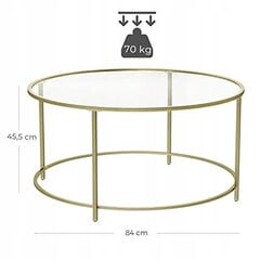 Кофейный столик Leobert LGT21G, золото цена и информация | Журнальные столики | pigu.lt