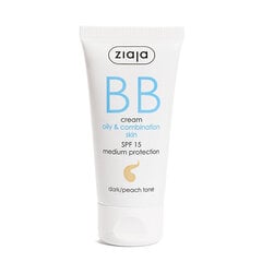 BB крем для жирной и комбинированной кожи Ziaja BB Active, Dark Peach, 50 мл цена и информация | Кремы для лица | pigu.lt