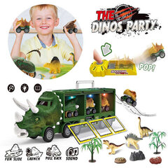 17 грузовиков, фигурки динозавров и машинки в одном deenodi цена и информация | Игрушки для мальчиков | pigu.lt