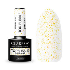 claresa top bubble gold deep nail polish -5g цена и информация | Лаки, укрепители для ногтей | pigu.lt