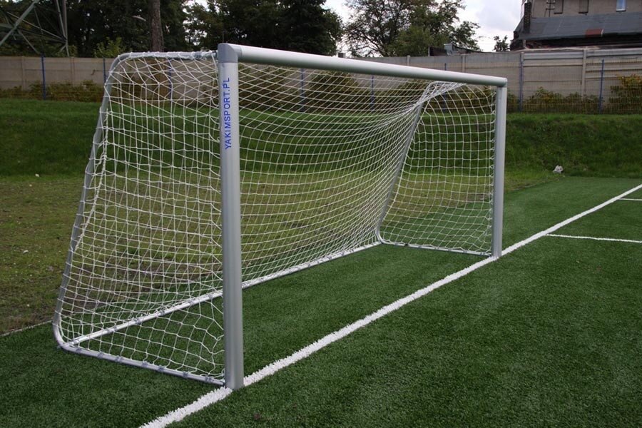 Futbolo vartų tinklas Yakimasport, 205x510 cm, baltas kaina ir informacija | Futbolo vartai ir tinklai | pigu.lt