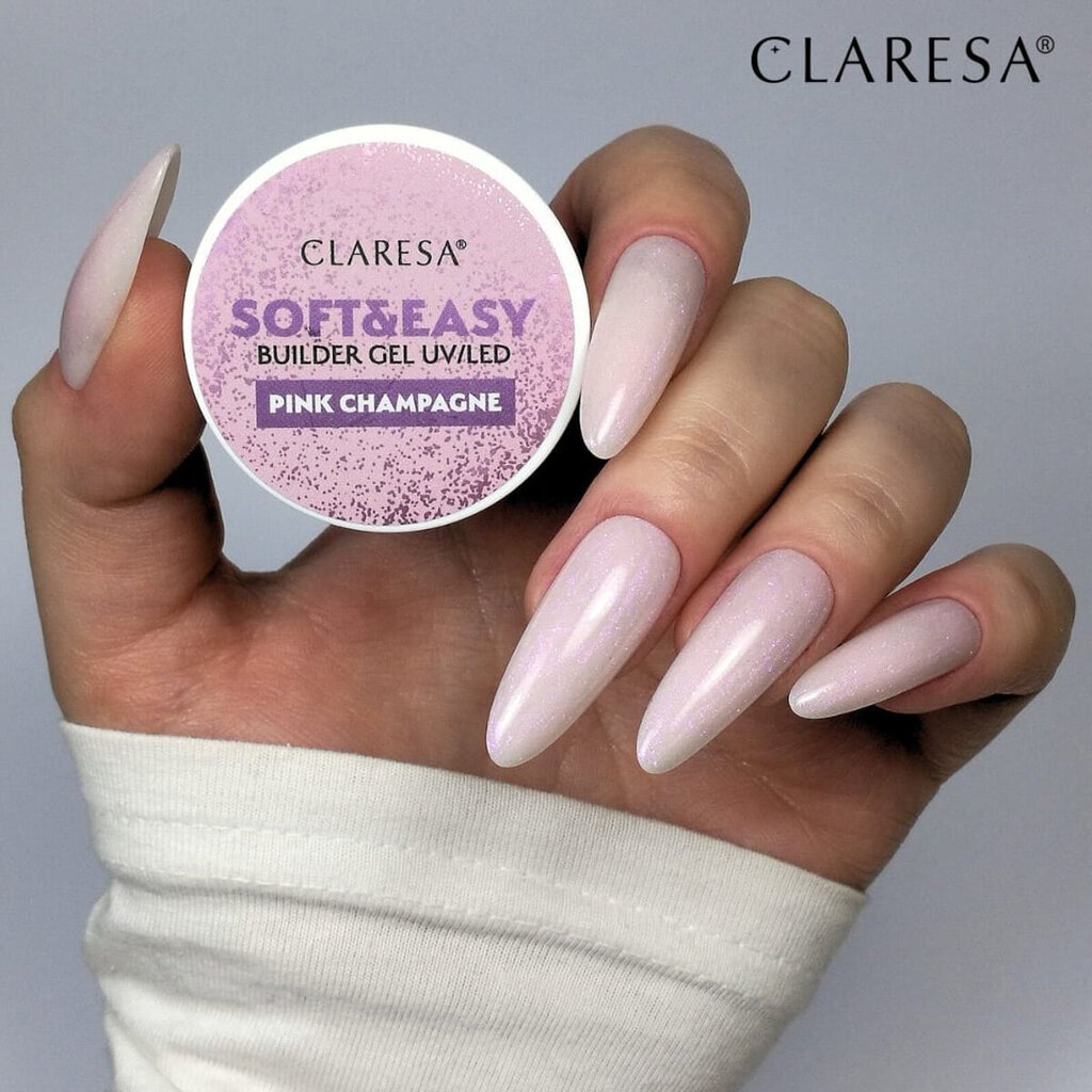 Nagų gruntas Claresa Soft & Easy, pink champagne, 12 g kaina ir informacija | Nagų lakai, stiprintojai | pigu.lt