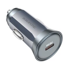 Borofone Car charger BZ26 Searcher - Typ C - PD 30W 3A grey цена и информация | Зарядные устройства для телефонов | pigu.lt