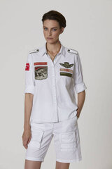 Marškiniai moterims Aeronautica Militare 51444, balti kaina ir informacija | Palaidinės, marškiniai moterims | pigu.lt