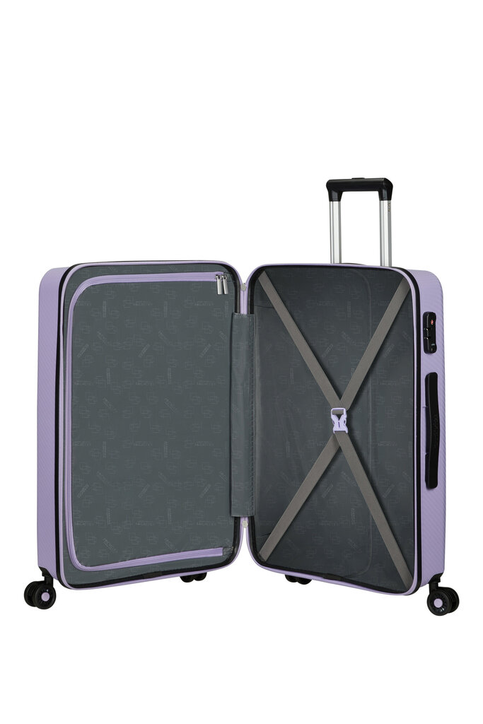 Vidutinis lagaminas American Tourister Summer Hit, M, 66cm, violetinis kaina ir informacija | Lagaminai, kelioniniai krepšiai | pigu.lt