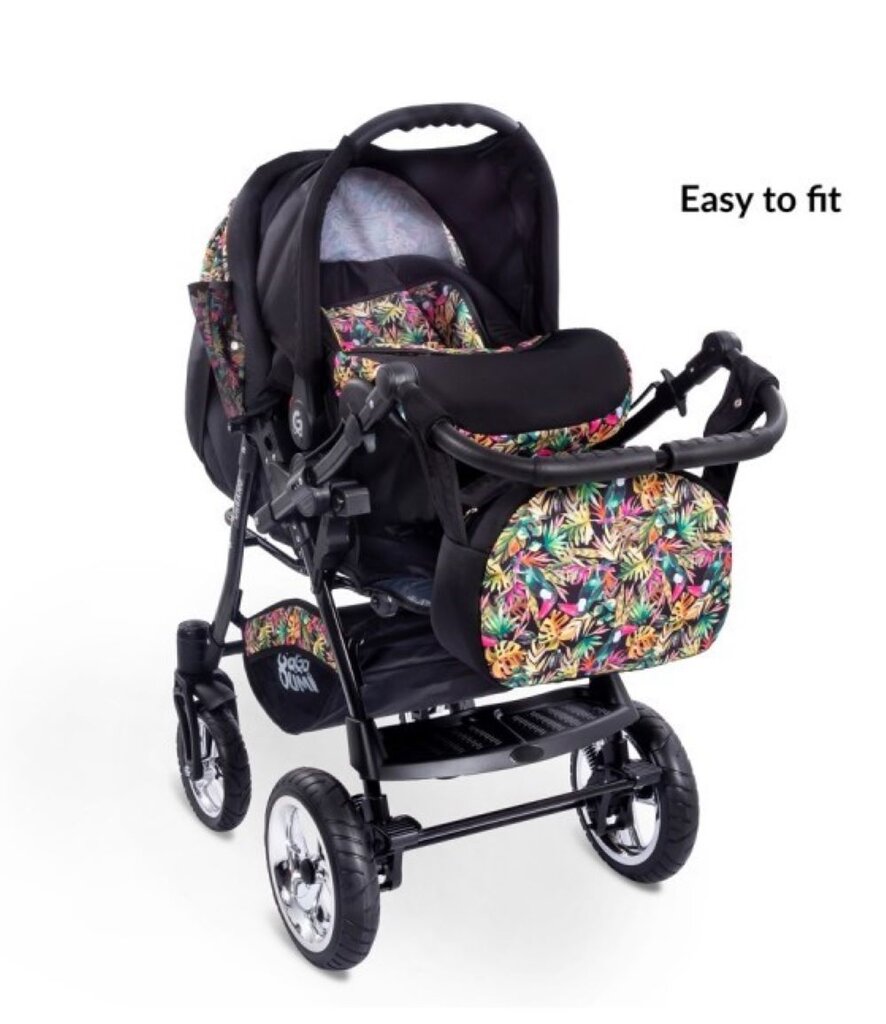 Vaikiškas vežimėlis 3in1 su auto kėdute Urbano Travel System, rudas kaina ir informacija | Vežimėliai | pigu.lt