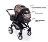 Vaikiškas vežimėlis 3in1 su auto kėdute Urbano Travel System, rudas kaina ir informacija | Vežimėliai | pigu.lt