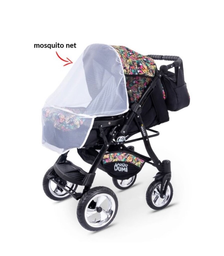 Vaikiškas vežimėlis 3in1 su auto kėdute Urbano Travel System, black/blue kaina ir informacija | Vežimėliai | pigu.lt