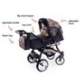 Vaikiškas vežimėlis 3in1 su auto kėdute Urbano Travel System, black/blue kaina ir informacija | Vežimėliai | pigu.lt