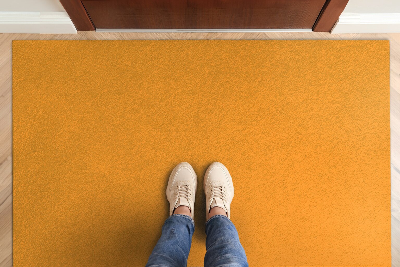 Durų kilimėlis Sultingas Oranžinis 150x100 cm kaina ir informacija | Durų kilimėliai | pigu.lt