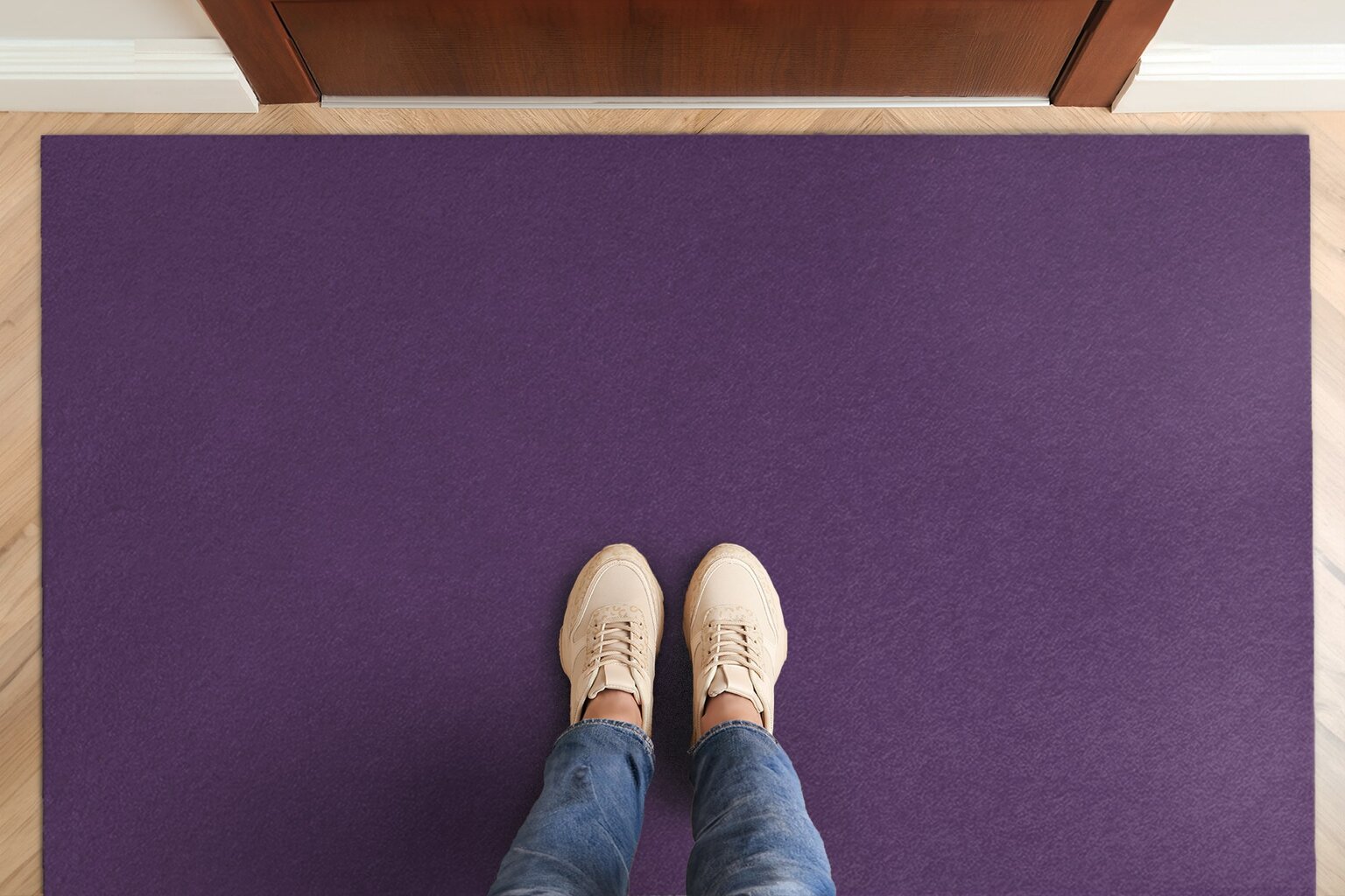Durų kilimėlis Tamsi Violetinė 150x100 cm kaina ir informacija | Durų kilimėliai | pigu.lt
