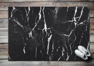 Durų kilimėlis Juodas Marmuras 150x100 cm цена и информация | Придверные коврики | pigu.lt