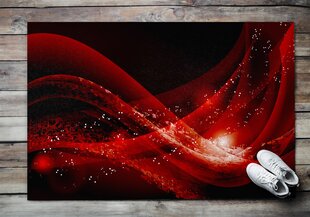 Durų kilimėlis Raudona Abstrakcija 150x100 cm цена и информация | Придверные коврики | pigu.lt