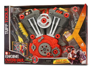 Žaislinis variklis su šviesų ir garsų efektais Tuff Tools, raudonas kaina ir informacija | Žaislai berniukams | pigu.lt
