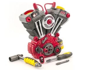 Žaislinis variklis su šviesų ir garsų efektais Tuff Tools, raudonas kaina ir informacija | Žaislai berniukams | pigu.lt