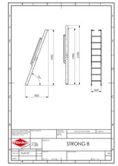 Лестница Minka Strong 8, высота 199 - 210 см, белая цена и информация | Лестницы | pigu.lt