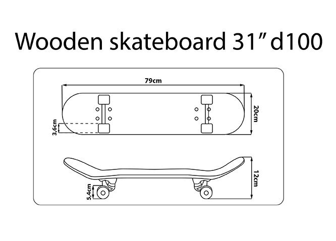 Riedlentė Seven D100, 79cm цена и информация | Riedlentės | pigu.lt