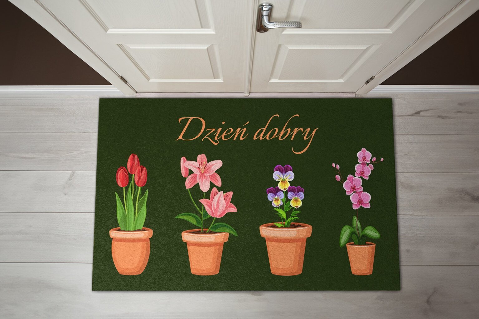 Durų kilimėlis Vazoninės Gėlės 150x100 cm kaina ir informacija | Durų kilimėliai | pigu.lt