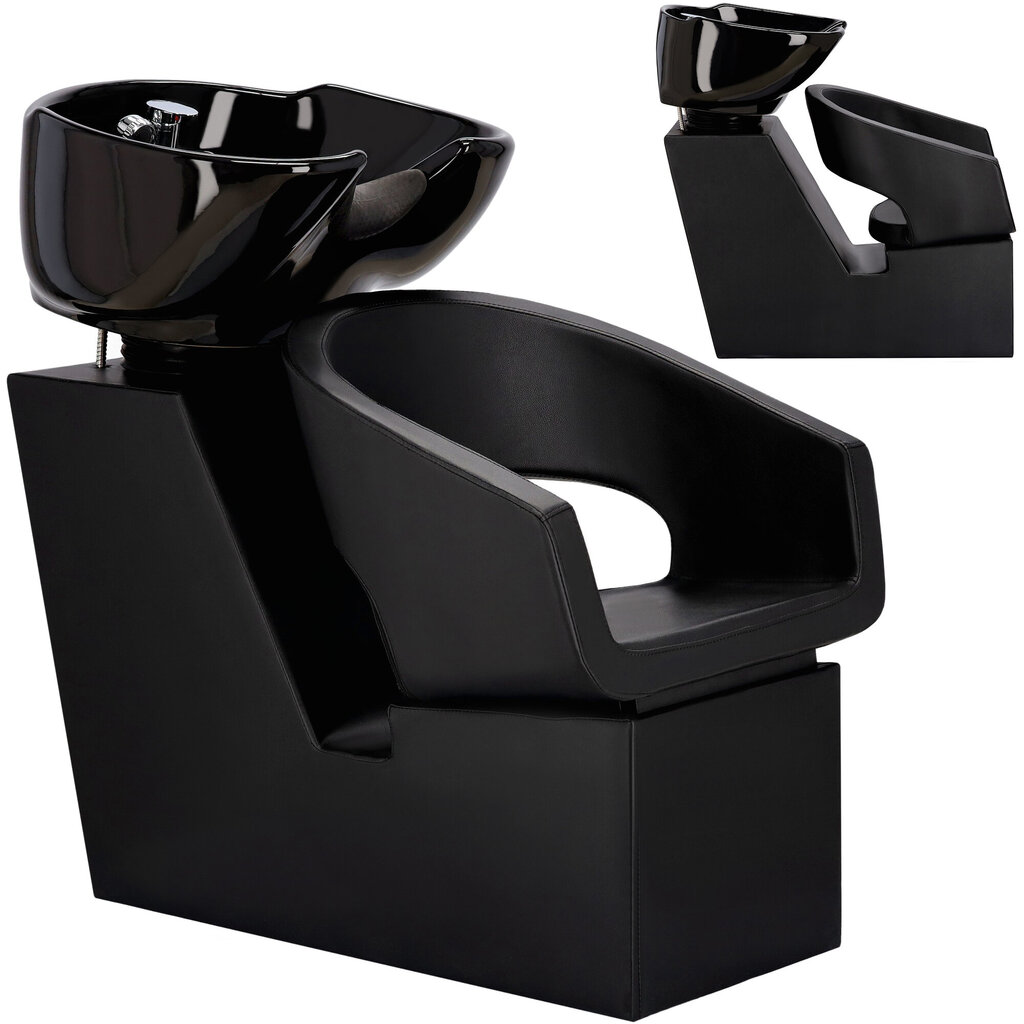 Kėdė su kriaukle Kira, juoda цена и информация | Baldai grožio salonams | pigu.lt