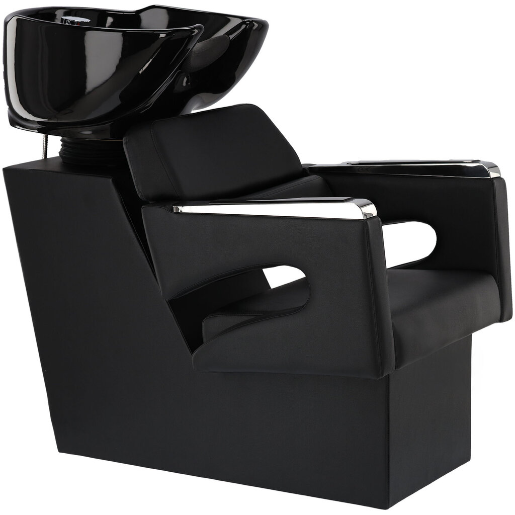 Kirpyklos kėdė su plautuve Gaja, juoda цена и информация | Baldai grožio salonams | pigu.lt